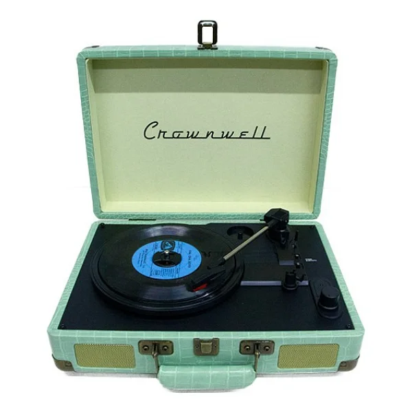 Crown Well Turntable Cw002-Dg Yeşil Çantalı Pikap - Görsel 3