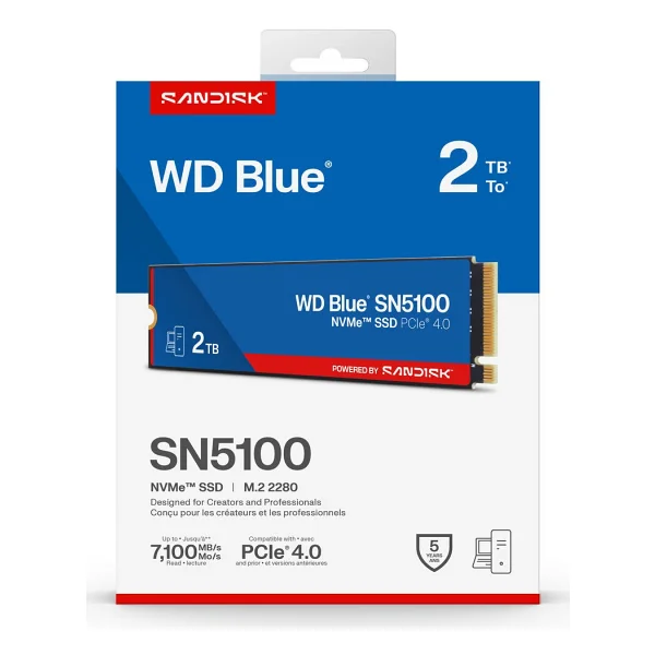 Western Digital Blue Sn5100 Wds200t5b0e Pcı-Express 4.0 2 TB M.2 SSD - Görsel 5