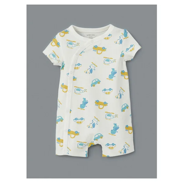 Lc Waikiki Yeni Sezon Erkek Bebek Tulum Ve Çıtçıtlı Body 2'li - Ekru - 0 - 1 Ay - Görsel 2