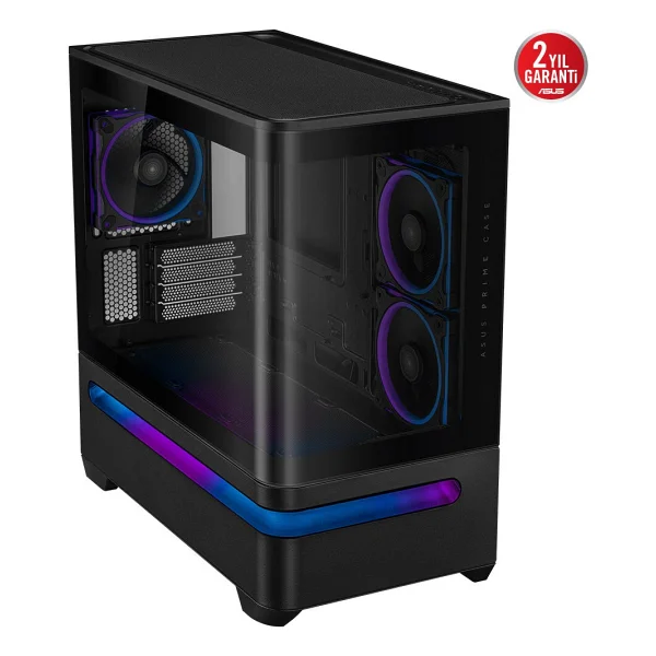 Asus Prime Ap202 Argb Fansız Siyah Micro Atx Oyuncu Kasası - Görsel 2