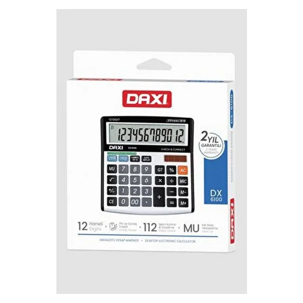 Daxi Dx-6100 12 Haneli Hesap Makinesi - Görsel 2