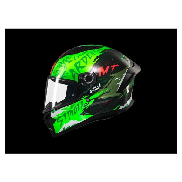 Mt Stinger 2 Ardent Yeşil Siyah Full Face Motor Kaskı - Görsel 7
