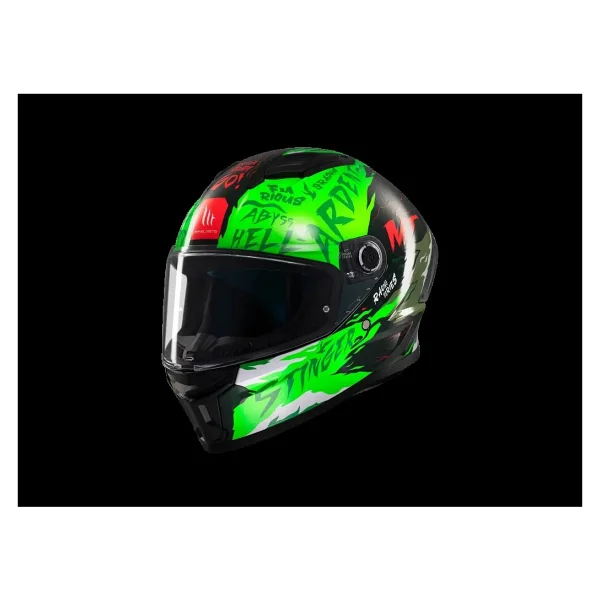 Mt Stinger 2 Ardent Yeşil Siyah Full Face Motor Kaskı - Görsel 3