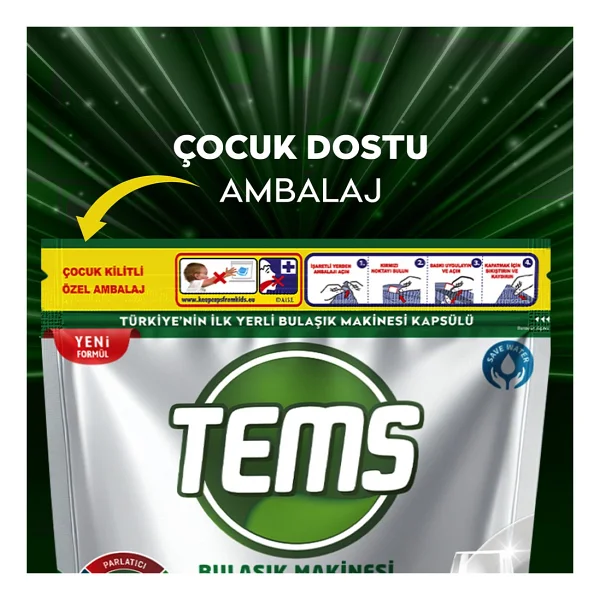 Tems Bulaşık Makinesi Tableti 56'lı - Görsel 7