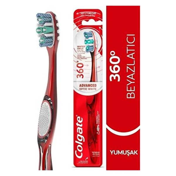 Colgate 360 Advanced Optic White Yumuşak Diş Fırçası - Görsel 4