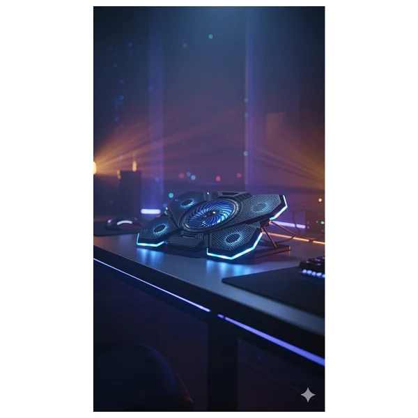 Rampage Ad-Rc13 Bellatrix RGB 5 Fanlı 15"-17" Laptop Soğutucu - Görsel 5