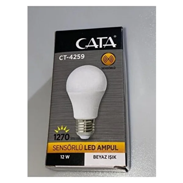 Cata Ct-4259 Beyaz Işık 12 W E27 Sensörlü LED Ampul - Görsel 2
