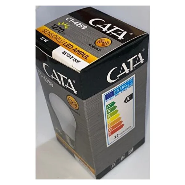 Cata Ct-4259 Beyaz Işık 12 W E27 Sensörlü LED Ampul - Görsel 3