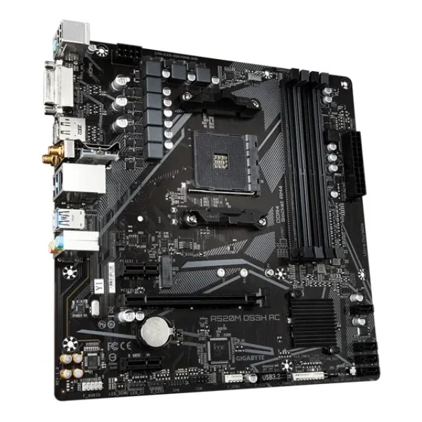 Gigabyte A520m Ds3h Ac Wi-Fi AMD Am4 DDR4 Micro Atx Anakart - Görsel 2