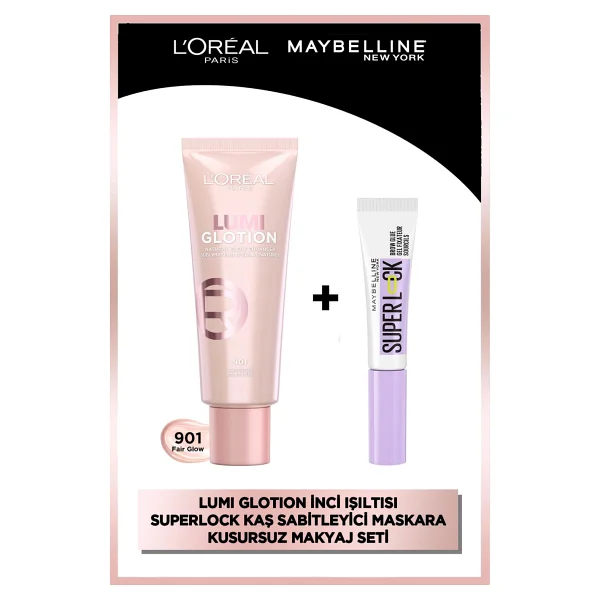 L'oreal Paris Glotion All-In-One Doğal Işıltı 901 & Super Lock Kaş Sabitleyici Makyaj Seti - Siyah - Görsel 6