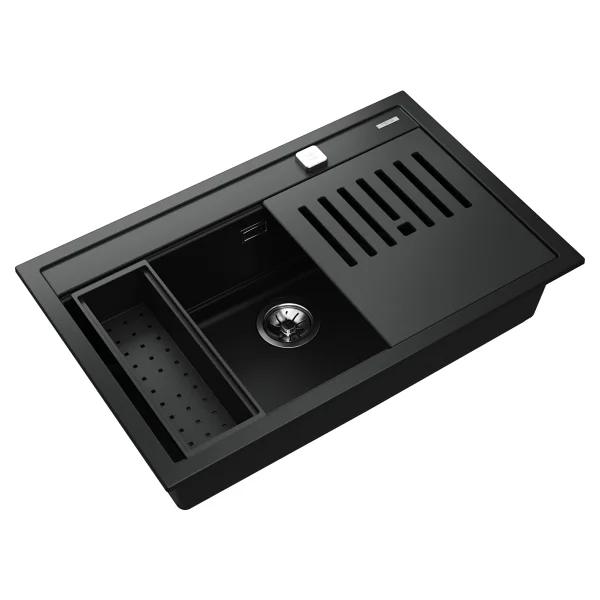 Teka Nova 80 WS-TG Multilevel TeGranit+ Siyah Granit Eviye - Görsel 3