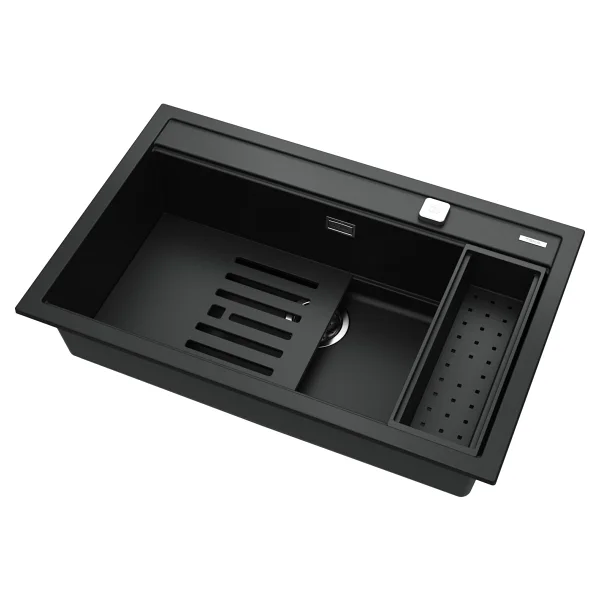 Teka Nova 80 WS-TG Multilevel TeGranit+ Siyah Granit Eviye - Görsel 4
