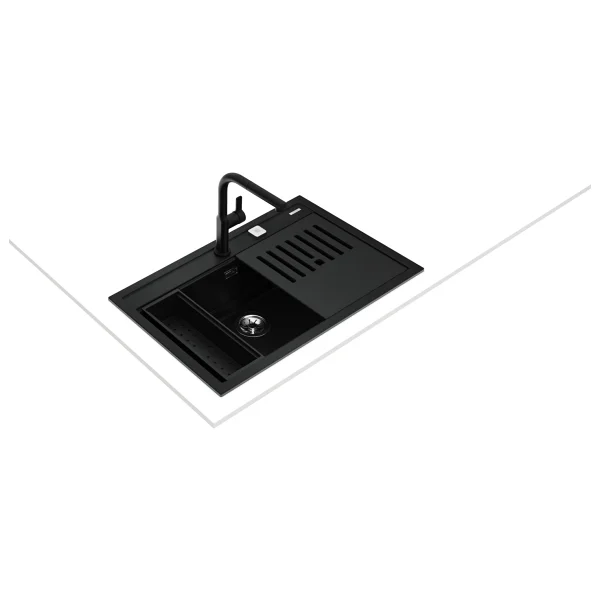 Teka Nova 80 WS-TG Multilevel TeGranit+ Siyah Granit Eviye - Görsel 5