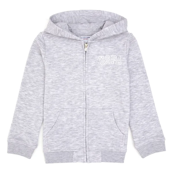 U.S. Polo Assn 50316837-Vr014 Kapüşonlu Tam Fermuarlı Bordo Çocuk Sweatshirt - Görsel 8