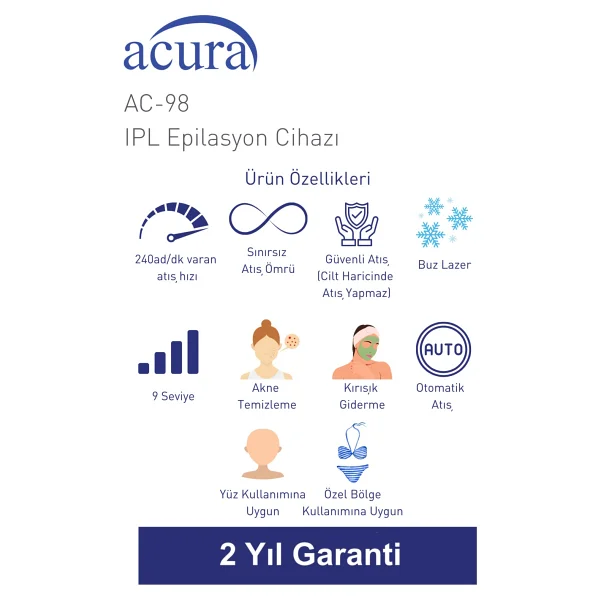 Acura Ac-98 Ipl Lazer Epilasyon Aleti - Görsel 4