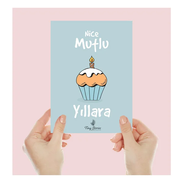 Tiny Stories Tr Doğum Günü Motto Kartı Kartpostal - 3 Adet - Görsel 2