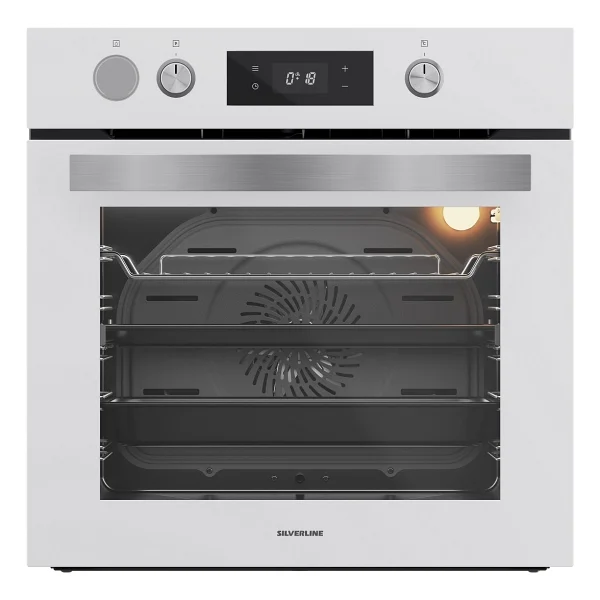 Silverline Beyaz Cam Ankastre Set Bo65p4w01-Cs5700e6w01-3481 Flam Beyaz (Buhar Ve Airfryer Özellikli Fırın) - Görsel 4