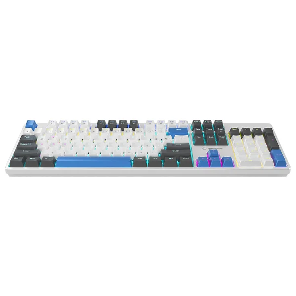 Rampage Nimbus Kb-Mk2 Beyaz RGB Red Switch Kablolu Mekanik Oyuncu Klavyesi - Görsel 2
