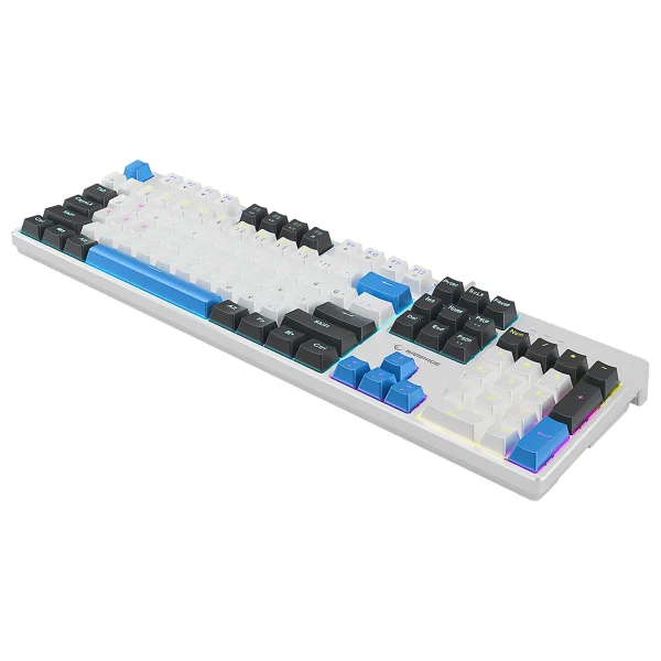 Rampage Nimbus Kb-Mk2 Beyaz RGB Red Switch Kablolu Mekanik Oyuncu Klavyesi - Görsel 3