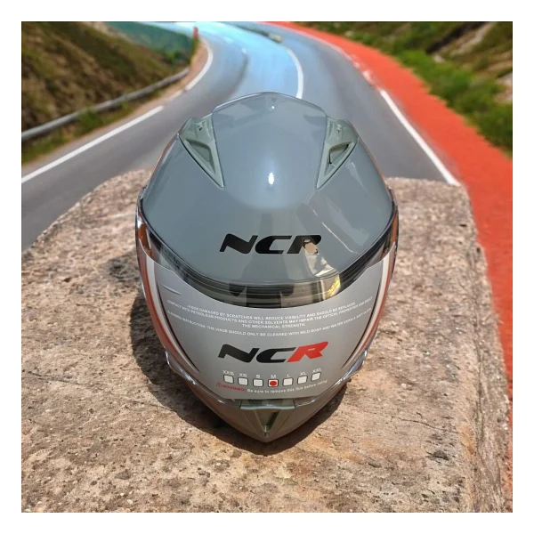 Ncr-158 Çene Açılır Gözlüklü E-Ce Belgeli Kask Cool Gri - XL - Açık Gri - Görsel 7