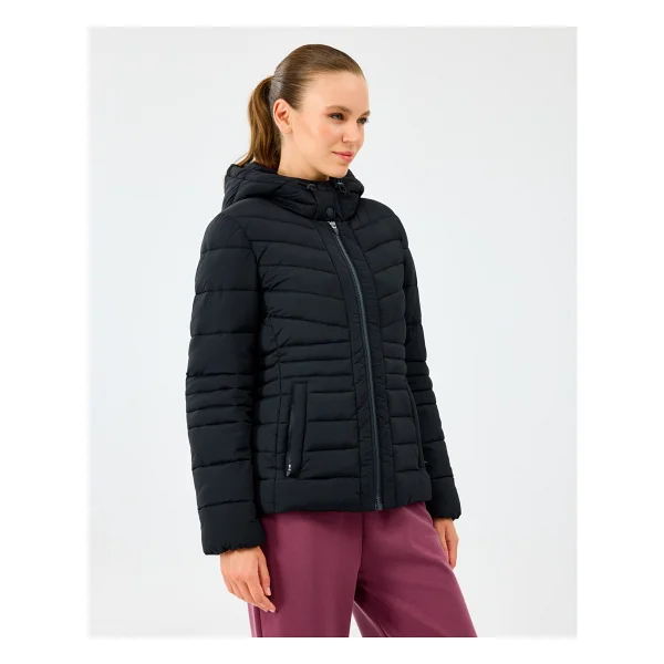 Skechers Fitted Puffer S2520203 Kapüşonlu Kadın Şişme Mont - Görsel 3