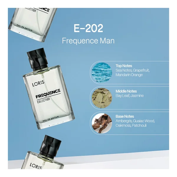 Loris E-202 Frequence Parfume Edp 50 Ml Odunsu Erkek Parfüm - Görsel 2