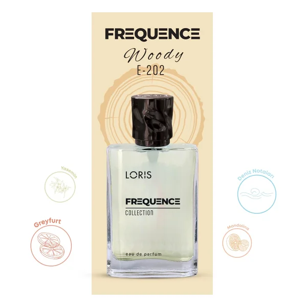 Loris E-202 Frequence Parfume Edp 50 Ml Odunsu Erkek Parfüm - Görsel 5