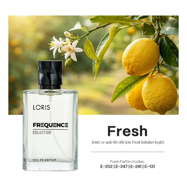 Loris E-202 Frequence Parfume Edp 50 Ml Odunsu Erkek Parfüm - Görsel 7