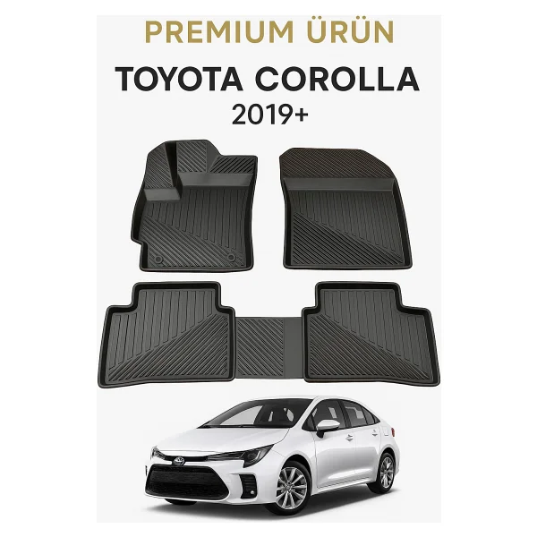 Black Gold Toyota Corolla 2019+ Uyumlu 3d Oto Paspas Premium - Görsel 5