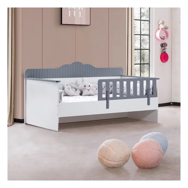 Setay Mobilya Flower Gri 90x190 Cm Yavrulu Montessori Karyola - Görsel 6