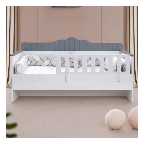Setay Mobilya Flower Gri 90x190 Cm Yavrulu Montessori Karyola - Görsel 2