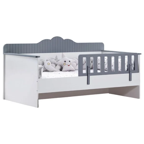 Setay Mobilya Flower Gri 90x190 Cm Yavrulu Montessori Karyola - Görsel 3