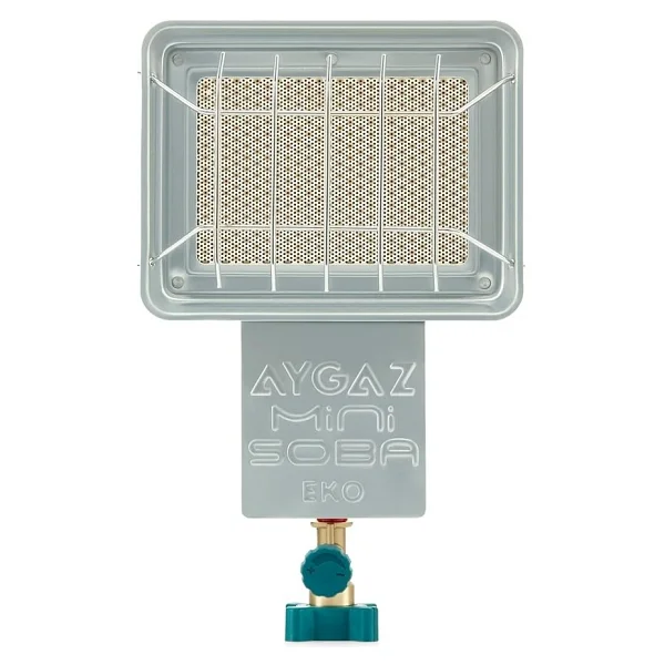 Mini Soba Eko, Kamp Sobası, Seramik Taş Doku, Entegre Regülatör, Hassas Musluk Ayarlı Kamp Sobası Gazlı, Kolay Musluk Montajı, 1,4 Kw Isı Gücü - Görsel 4
