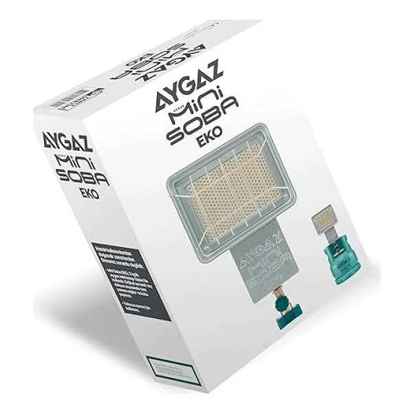 Mini Soba Eko, Kamp Sobası, Seramik Taş Doku, Entegre Regülatör, Hassas Musluk Ayarlı Kamp Sobası Gazlı, Kolay Musluk Montajı, 1,4 Kw Isı Gücü - Görsel 3
