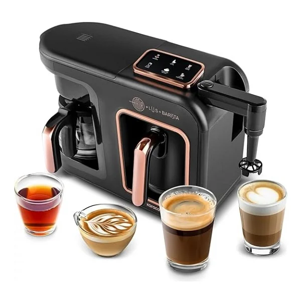 Karaca Hatır Plus Barista 6in1 Black Copper Latte Cappuccino Ve Közde Türk Kahve Makinesi - Görsel 3
