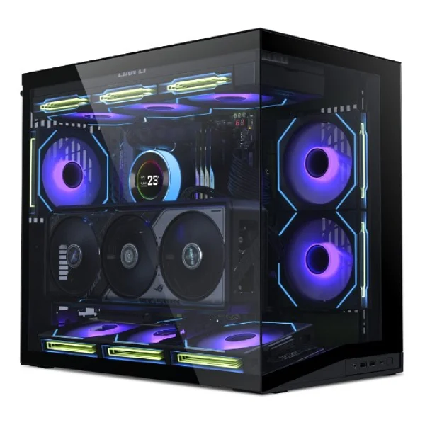 Lian Li O11 Dynamic Mini V2 Flow Fanlı Siyah Atx Oyuncu Kasası - Görsel 5