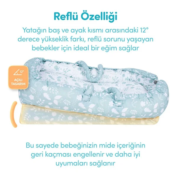 Sevi Bebe Art-273 Anne Yanı Bebek Reflü Yatağı - Görsel 2