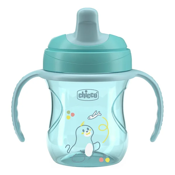 Chicco Yarı Yumuşak Uçlu Bardak +6 Ay Mavi 200 Ml - Görsel 2