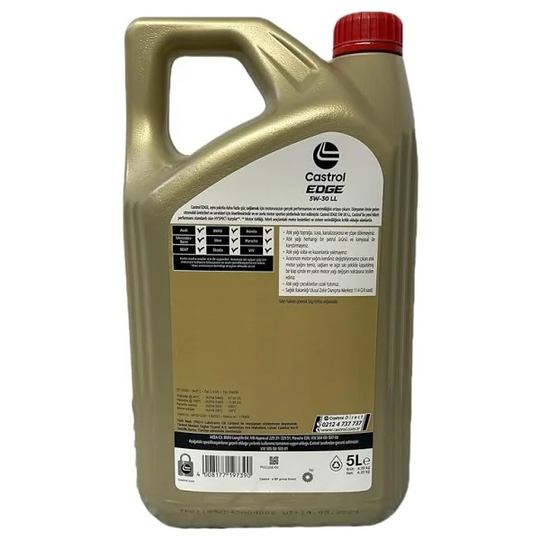 Castrol Edge 5w-30 Ll 5 Lt Motor Yağı - 2025 - Görsel 2