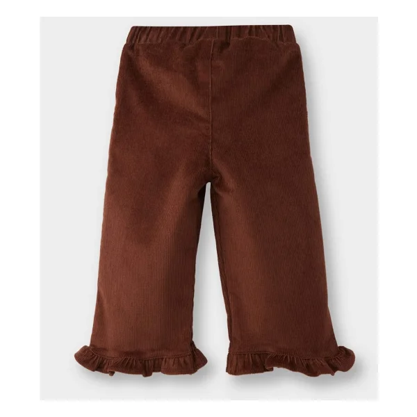 Defacto Beli Lastikli Wide Leg Düz Paça Kadife Pantolon Kız Bebek G1665a525wn - Kahve-Bn319 - 3 - 4 Yaş - Görsel 3