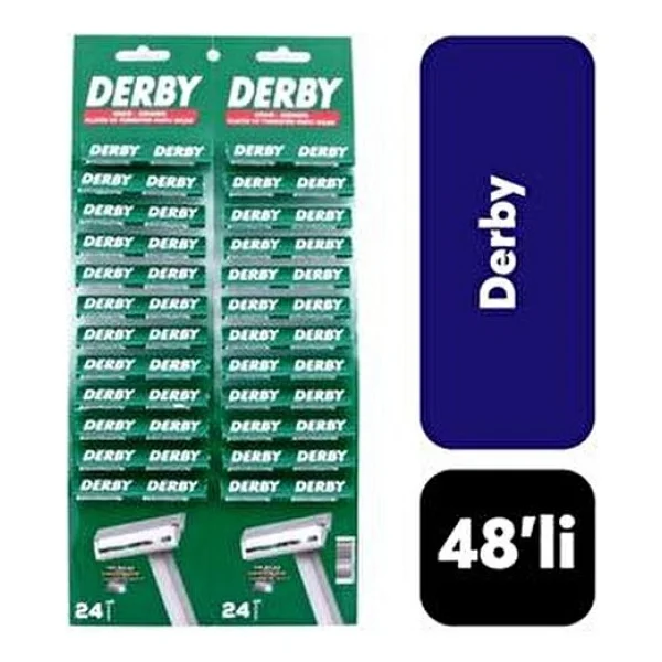Derby Tek Bıçaklı Kullan At Jilet Paslanmaz Çelik 48 Adet Profesyonel Tıraş Deneyimi - Görsel 2