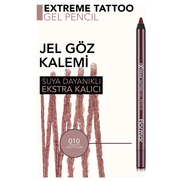 Flormar Extreme Tattoo Gel Pencil 010 Dusty Plum Göz Kalemi - Görsel 4