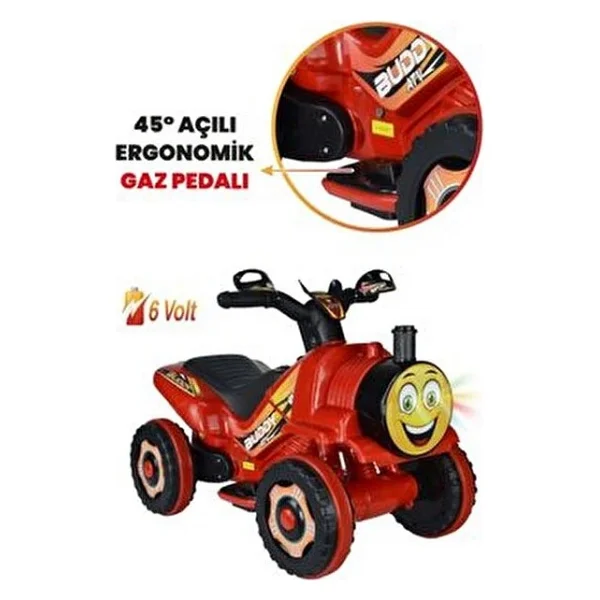 Uj Toys Buddy Kırmızı 6 V Akülü Atv - Görsel 6