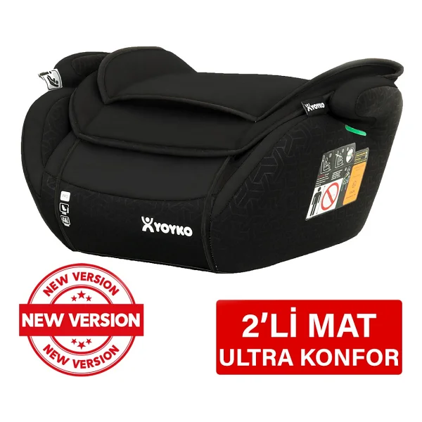 Yoyko Premium Booster I-Size Siyah 15-36 Kg Oto Koltuğu Yükseltici - Görsel 6