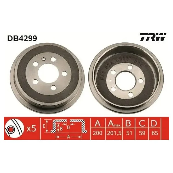 Trw Db4299 Fren Kampanasi 600609617 6q0609617 6qd609617 - Görsel 3