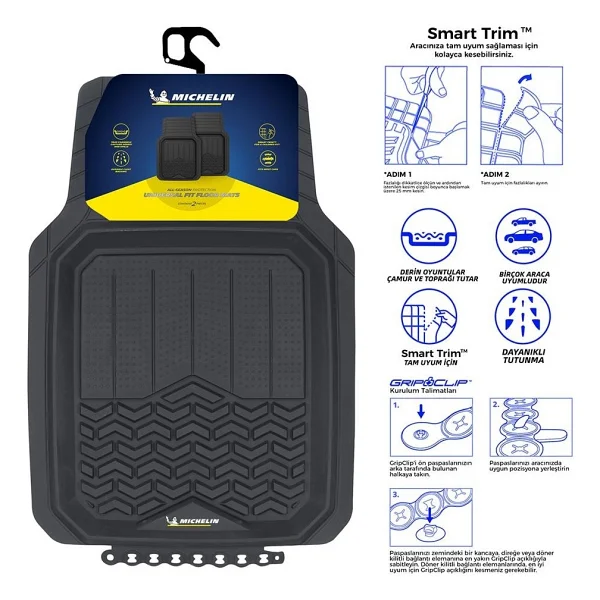 Michelin Mc34594 2 Parça Universal 3d Havuzlu Oto Paspas - Görsel 2