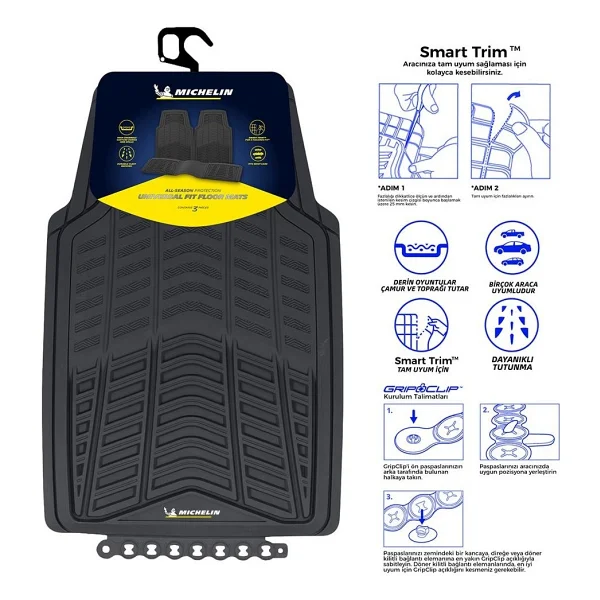 Michelin Mc33863 3 Parça Universal 3d Havuzlu Oto Paspas - Görsel 3