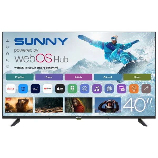 Sunny Sn40ledm-W02s Full HD 40" 102 Ekran Uydu Alıcılı Webos Smart LED TV - Görsel 3