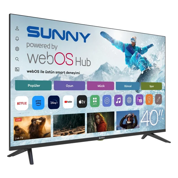 Sunny Sn40ledm-W02s Full HD 40" 102 Ekran Uydu Alıcılı Webos Smart LED TV - Görsel 2