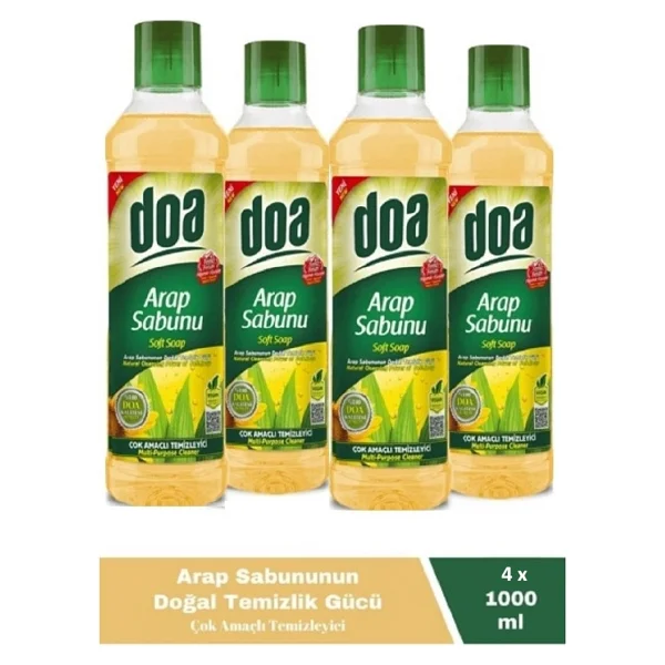 Doa Sıvı Arap Sabunu 1 Lt Vegan X 4 Adet - 4 X 1 Lt - Görsel 9